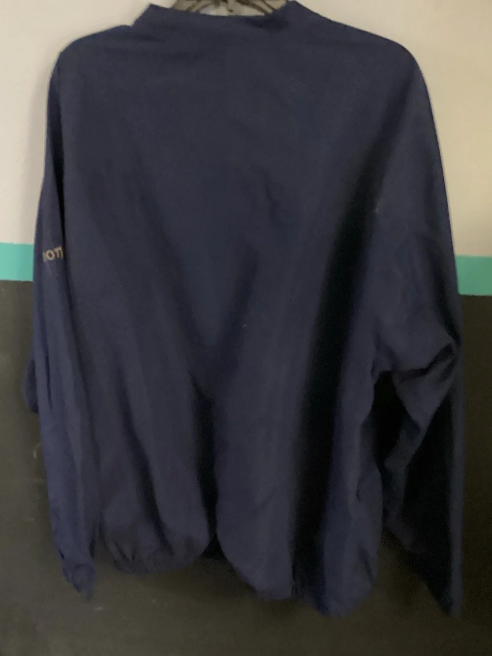 FootJoy Kids Navy V-Neck Windshirt with Gold Logos